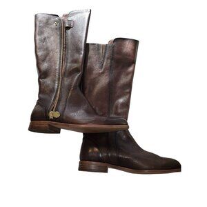 Isola Melino Size 9M Knee High Leather Boots In Dark Whiskey New NWB